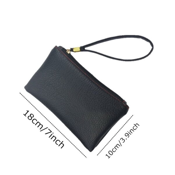 2021 New Fashion Solid Men Women Key Wallet PU Leather Handy Bag Zipper Clutch Coin Purse Phone Holder Mini Wristlet Handbag Buy Online 