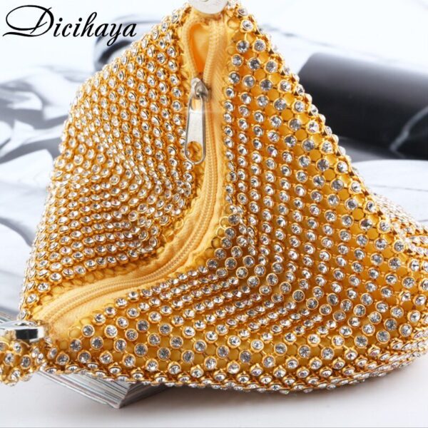 DICIHAYA Soft Beaded Women Evening Bags ZIPPER SMALL Lady Wedding Bridalmaid Handbags Purse Bag Gift Diamonds Clutch Bags Buy Online 