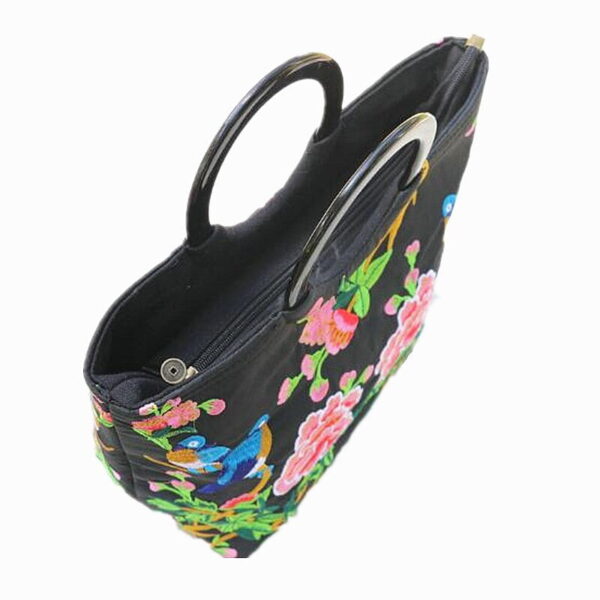 Floral Embroider Ladies Hand Bags Ethnic Tote Bag for Women Casual Wristlet Large Handbags Vintage Woman Shoulder Bags Purses Buy Online 