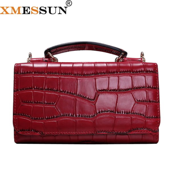 Women Cowhide Leather Clutch Bags Red Crocodile Pattern Handbag Women Shoulder Cross-body Bag Bolsas Wristlet Party Wallets Buy Online 