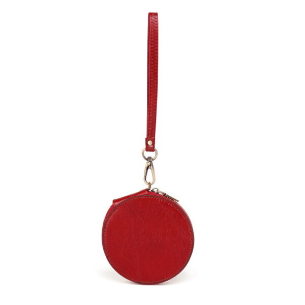 Lady Wristlet Handbags Fashion Women's Coin Purse Genuine Leather Zipper Coin Wallet Circular Key Holder Small Money Bag Buy Online 