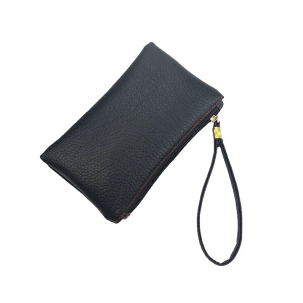 2021 New Fashion Solid Slim Men Women Key Wallet PU Leather Hand Bag Zipper Clutch Coin Purse Phone Holder Mini Wristlet Handbag Buy Online 
