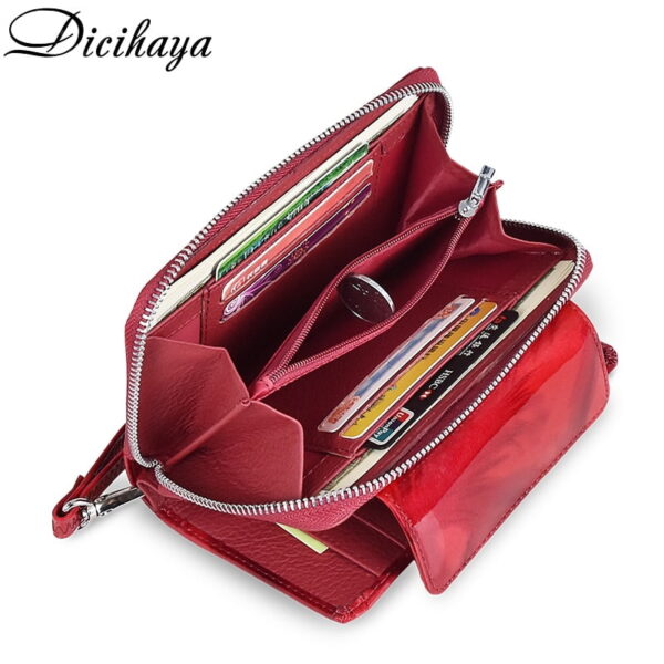 DICIHAYA NEW Women Wallets Lady Wristlet Handbags REAL Leather Money Bag Zipper Coin Purse Cards ID Holder Clutch Woman Notecase Buy Online 