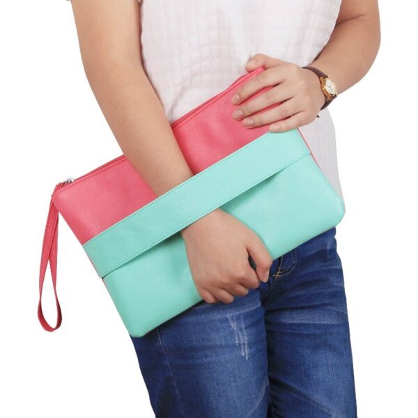 Candy Color Leather Women Bag Day Clutches Handbag Bolsa Feminina Wristlets Bags Ladies Casual Patchwork Wristlet Clutch Buy Online 