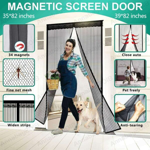 Magnetic Screen Door Heavy Duty Hands-Free Mosquito Mesh Anti Bugs Fly Curtain Buy Online 