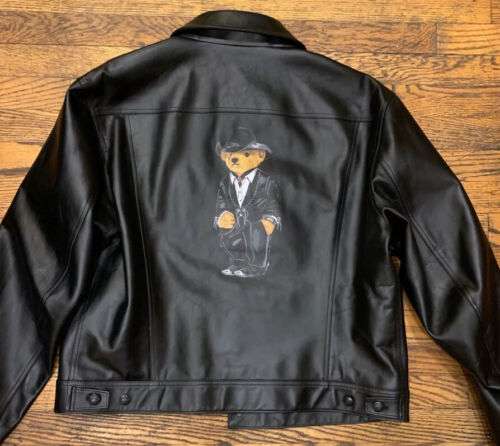 Purple Label Polo Ralph Lauren Rare Bear Leather Jacket. Men’s XXL Retail $3,999 Buy Online 