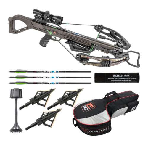 Killer Instinct Lethal 405 FPS Crossbow with Hunting Broadheads and Crossbow Cas Buy Online 