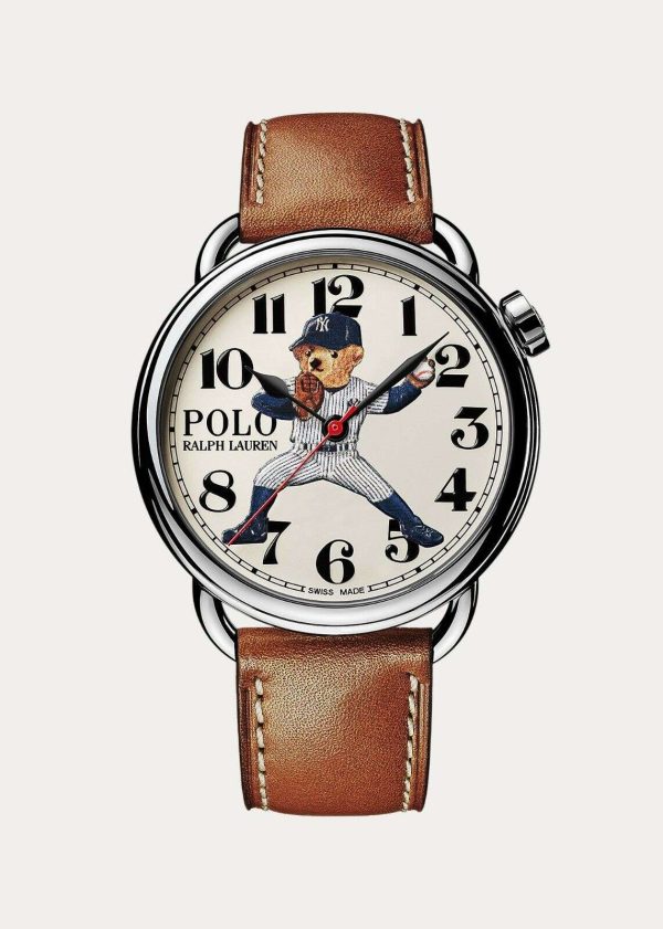NEW Polo Bear Yankees Watch 42mm Limited Edition Automatic Ralph Lauren Red Sox Buy Online 
