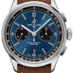 Breitling Premier B01 Chronograph Automatic Blue Dial Men's Watch AB0118221C1X1 Buy Online 