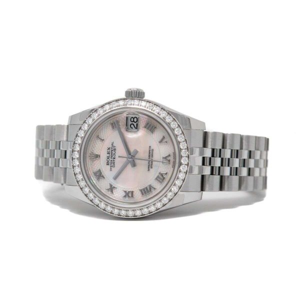 Rolex Datejust 31 Steel & White Gold 178384 Watch - Decorated MOP Roman, Jubilee Buy Online 