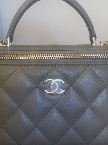 CHANEL 22A Vanity Bag With Handle Grey With Lghw Buy Online 