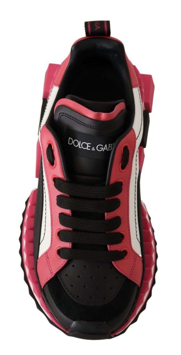 DOLCE & GABBANA Sneakers Shoes White Pink Leather Super Queen s. EU38.5 / US8 Buy Online 