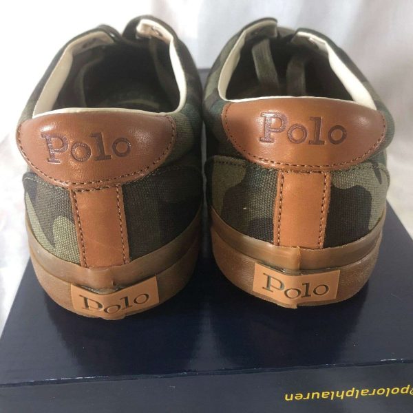 Polo Ralph Lauren Men's Thorton Dark Camo Size 8.5 Gum Bottom Soles Sneakers NIB Buy Online 