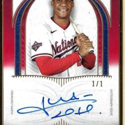 JUAN SOTO 2021 TOPPS DEFINITIVE GOLD FRAMED RED AUTO AUTOGRAPH #ED 1/1 NATIONALS Buy Online 
