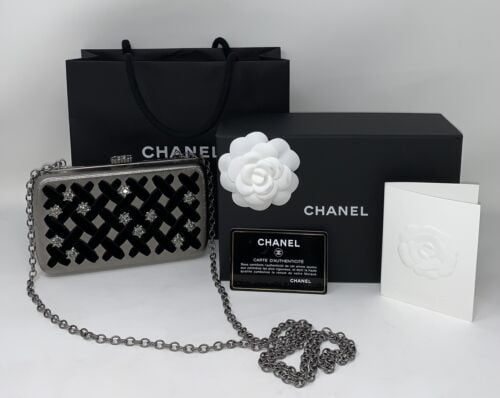 Chanel Runway Gray Metal Evening Clutch Shoulder Bag Authentic NEW Limited Ed ❤️ Buy Online 