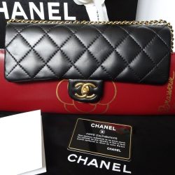Chanel Brasserie Gabrielle Menu Flap Bag Clutch Lambskin Leather Purse NWT Buy Online 