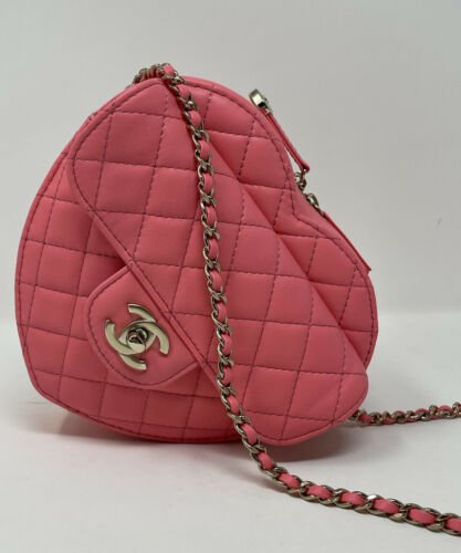 CHANEL 22S Runway Large Pink Heart Bag NIB Authentic Buy Online 
