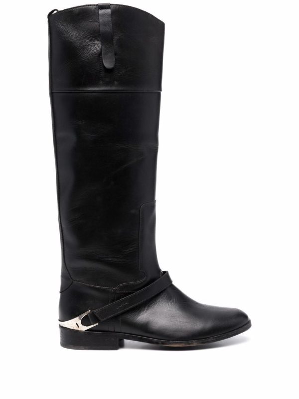 Golden Goose Knee-Length Leather Boots GWF00236.F002300 Size IT 40 Buy Online 