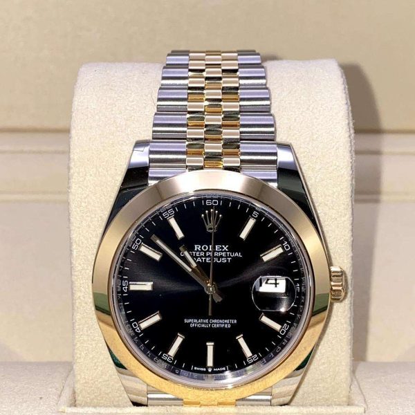 Rolex Datejust 41 Yellow Gold & Stainless Steel Black Dial Jubilee 126303 (2022) Buy Online 