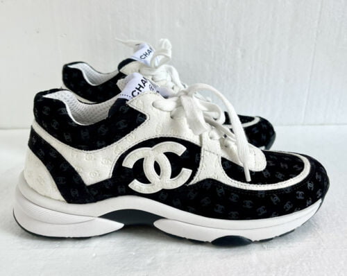 Chanel 22P CC Logo All Over Sneakers Trainers Sport Shoes Size 38 NWTB Buy Online 
