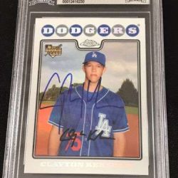 2008 Topps Chrome Update Clayton Kershaw Rookie RC RARE Signed Auto Beckett Buy Online 