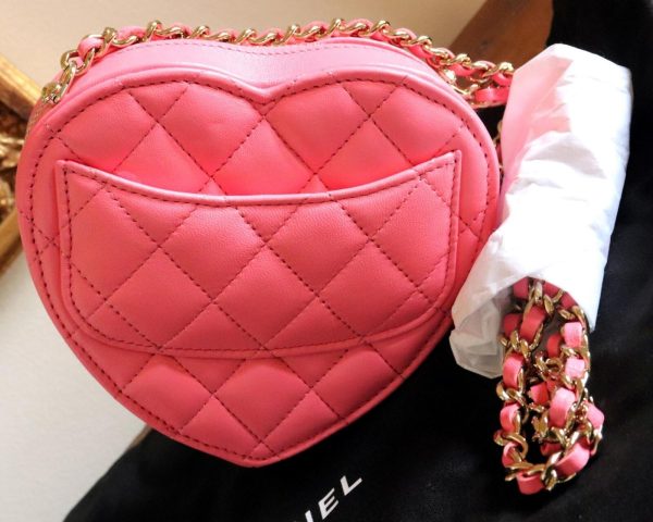 CHANEL Pink 22S Small Heart In Love Bag AP2784B08163 NH621 Original Receipt Buy Online 