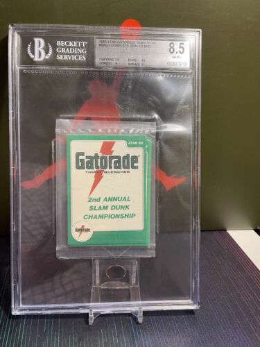 1985 Star Gatorade Slam Dunk Original Sealed Set Bag M Jordan Rookie BGS 8.5 Hot Buy Online 