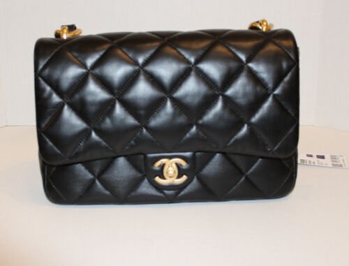 Authentic Chanel Black Quilted Lambskin Large Funky Town Flap Bag Buy Online 