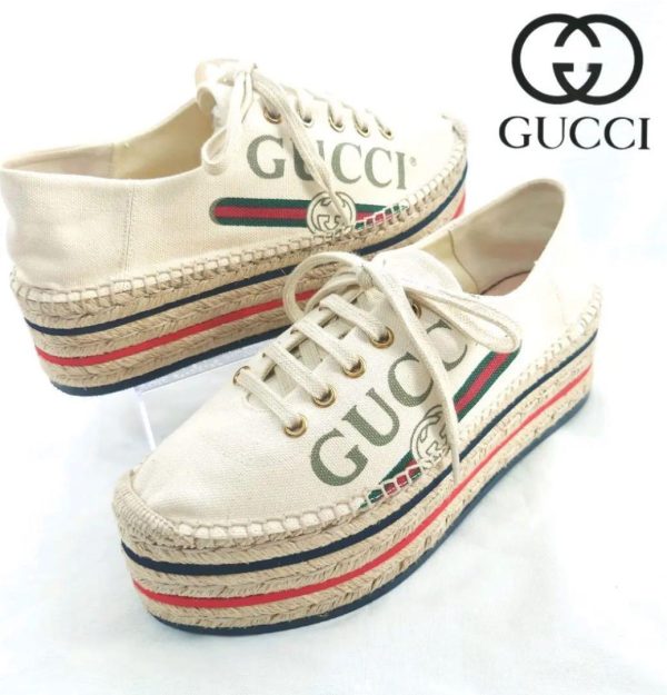 Women 7.0Us Limited Edition Gucci Sneakers Espadrilles Flat Shoes Buy Online 
