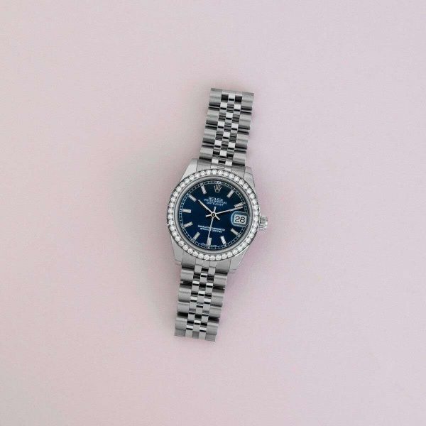 Rolex Women's Datejust 31 Steel & White Gold 178384 Watch - Blue Dial Buy Online 