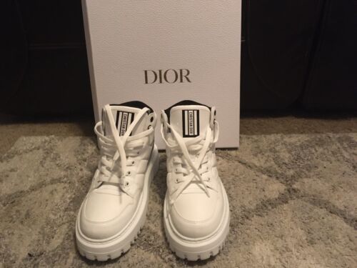 DIOR D-PLAYER NYLON & PATENT HIGH-TOP SNEAKER WOMEN’S Size 9.5 Buy Online 