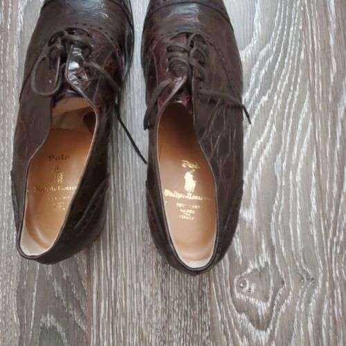Polo Ralph Lauren Made in Italy Alligator Crocodile Oxford Lace-up Shoes Size 11 Buy Online 