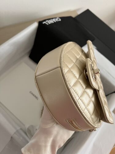 Auth BNIB Chanel 22S Large GOLD Heart Bag Buy Online 