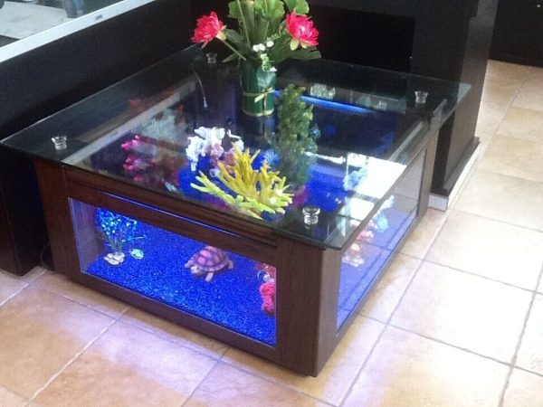 WARRANTY INCLUDED! 68 gallon GLASS rectangular square table aquarium fish tank Buy Online 
