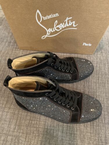 $2,995 Christian Louboutin Louis Strass Sneakers 40 10 Black Buy Online 