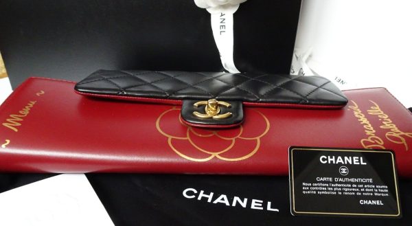 Chanel Brasserie Gabrielle Menu Flap Bag Clutch Lambskin Leather Purse NWT Buy Online 