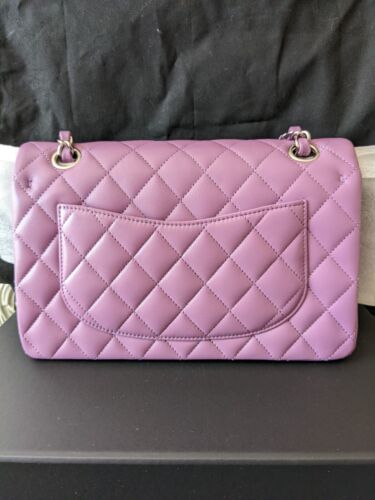 CHANEL Small Classic Flap Bag in purple Lambskin Buy Online 