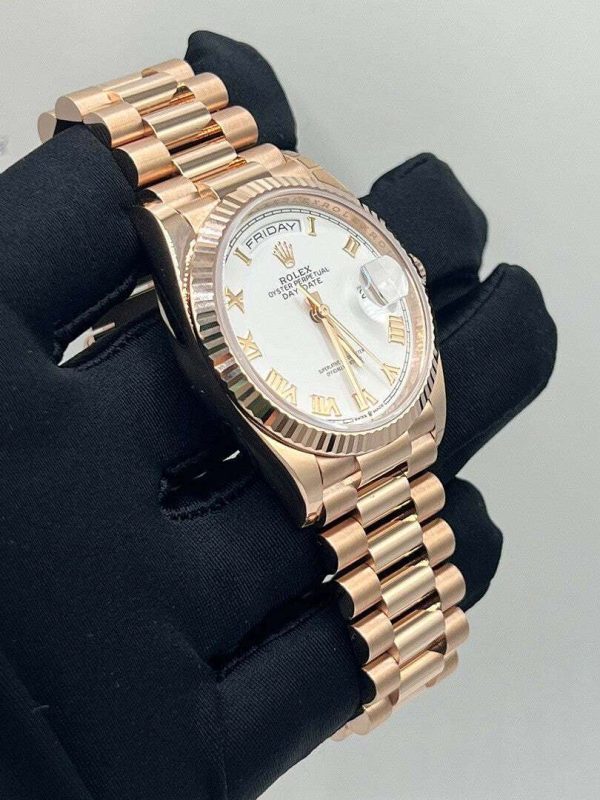 Rolex Day-Date 36 Rose Gold  White Dial  128235 Buy Online 
