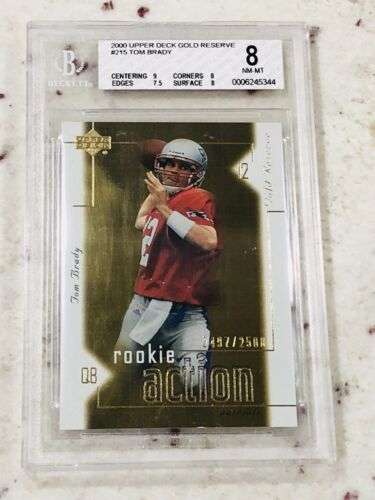 2000 Upper Deck UD Gold Reserve Tom Brady Beckett 8 Holy Grail Great Investment! Buy Online 