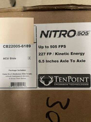 NEW TENPOINT NITRO 505 CROSSBOW WITH EVO X SCOPE AND ACUSLIDE Buy Online 