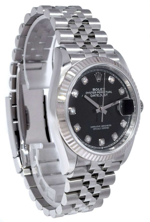 NEW Rolex Datejust Steel Black Diamond Dial Mens 36mm Watch '21 B/P 126234 Buy Online 