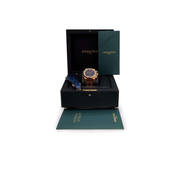 Audemars Piguet Royal Oak Chronograph "50th Anniversary" Rose Gold Blue Dial ... Buy Online 