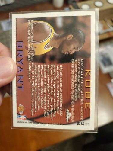 1996-97 TOPPS CHROME KOBE BRYANT ROOKIE!!!! Lakers  Card# 138 Buy Online 