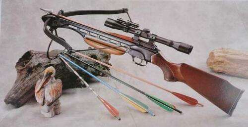150 Lbs Wood Crossbow + Scope + Laser + Pack of Arrows Hunting Crossbow Buy Online 