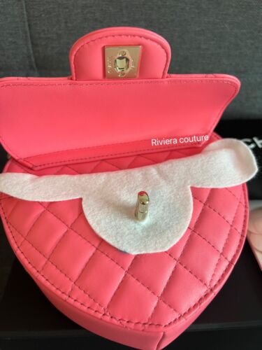 Auth CHANEL 22S CC In love Large Pink Heart Quilted Lambskin Crossbody Bag NIB Buy Online 