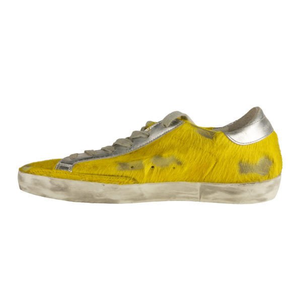 Golden Goose Yellow Silver Superstar Pony fur Leather Sneakers Shoes EU39 US9 Buy Online 