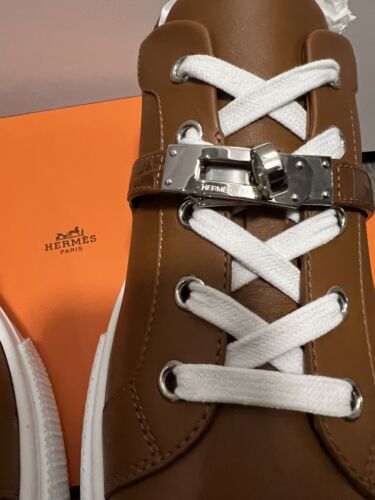 Hermes Rare Croc day sneakers Natural Sz 39/9 Buy Online 