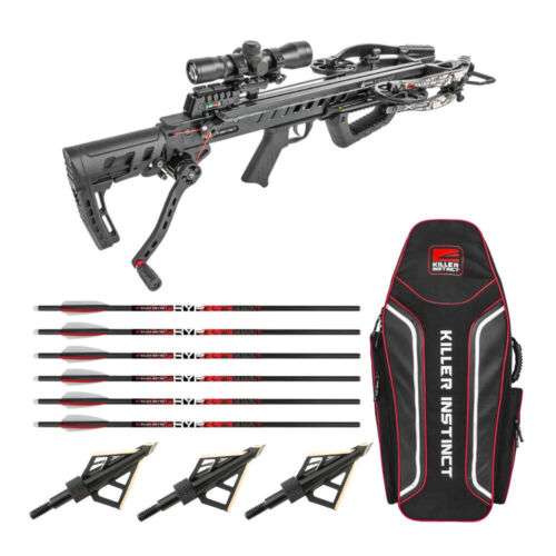 Killer Instinct Fatal X Crossbow with Dead Silent Crank and Accessory Bundle Buy Online 