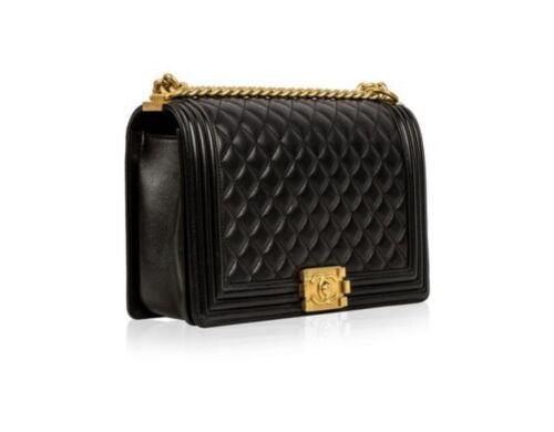 Authentic New Large Chanel Boy bag. Black, Free Shipping. Buy Online 