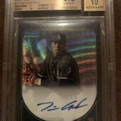 Tim Anderson bowman chrome Black Wave Refractor Rc auto Bgs 9.5 28/50 Buy Online 